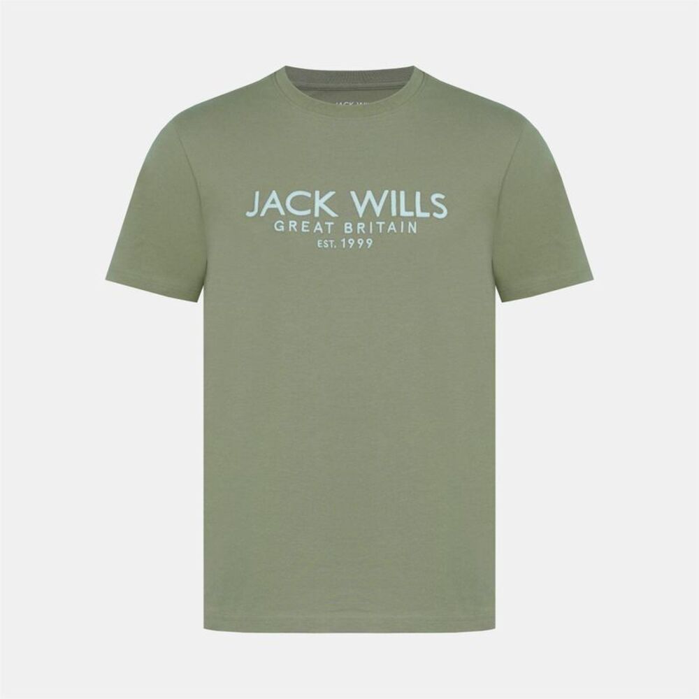 Jack Wills Mens Carnaby Logo T-Shirt / Light Green